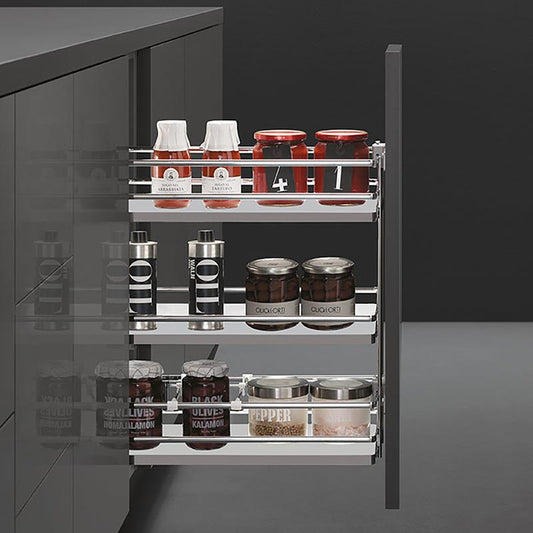 Coulissant étroit Galaxy 8" 3 tablettes blanc/chrome