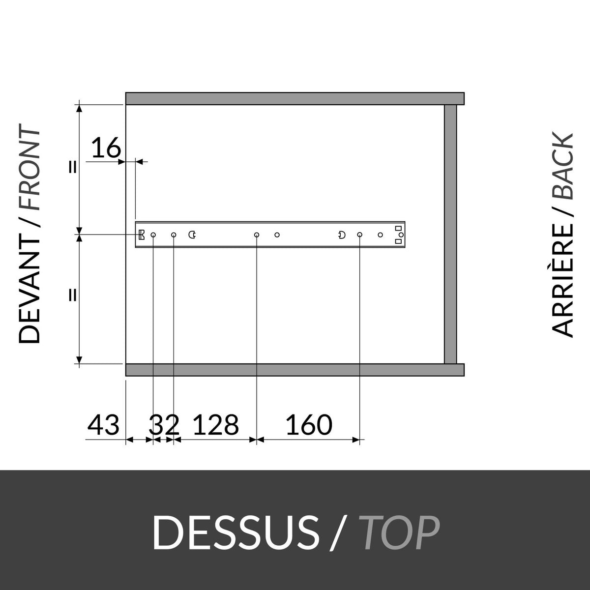 Colonne coulissante 40 Galaxy anthracite - grande