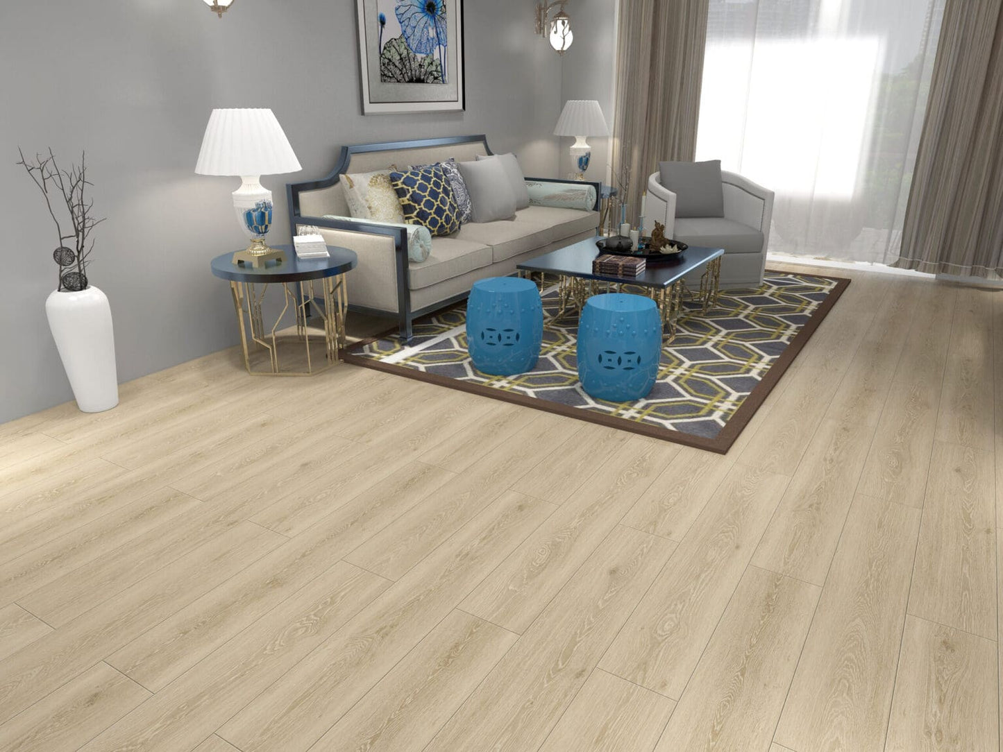 Laminate Flooring Collection Hydroplank 6.5x48 in 12 mm 6 Colors