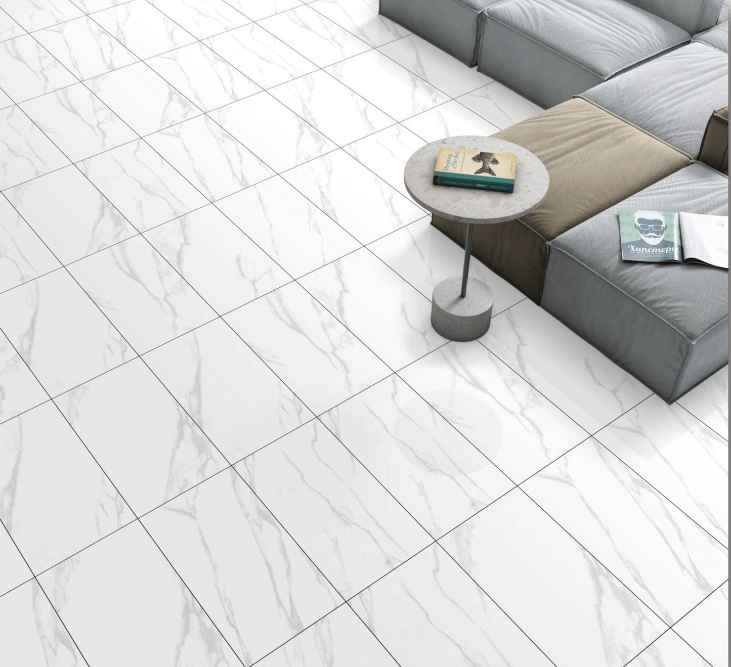 Porcelain Tile SIPANI STATUARIO Collection 3 Sizes 1 Color 2 Finishs
