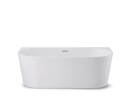 Freestanding Bathtub, White Size: 67×31×22-4/5 in (1700×790×580mm)