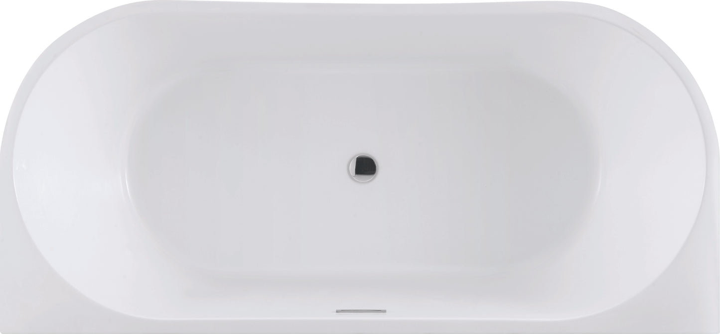 Baignoire autoportante blanc Dimensions : 67×31×22-4/5 in (1700×790×580mm)