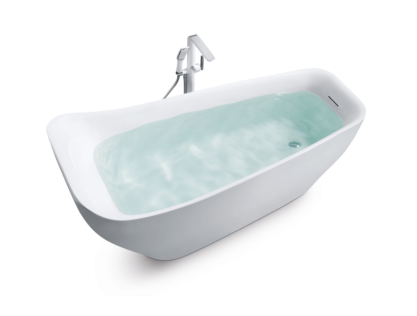 Freestanding Bathtub, White Size: 67×31-1/8×29-1/2 in (1700×790×750mm)