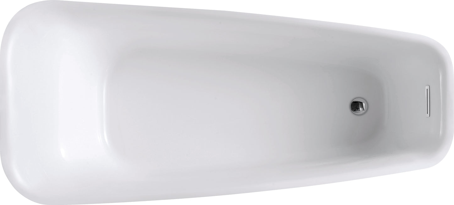 Freestanding Bathtub, White Size: 67×31-1/8×29-1/2 in (1700×790×750mm)