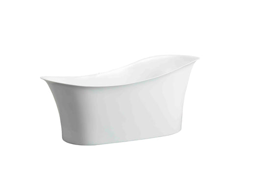 Freestanding Bathtub, White Size: 59×29½×31½ in (1500×750×800mm)