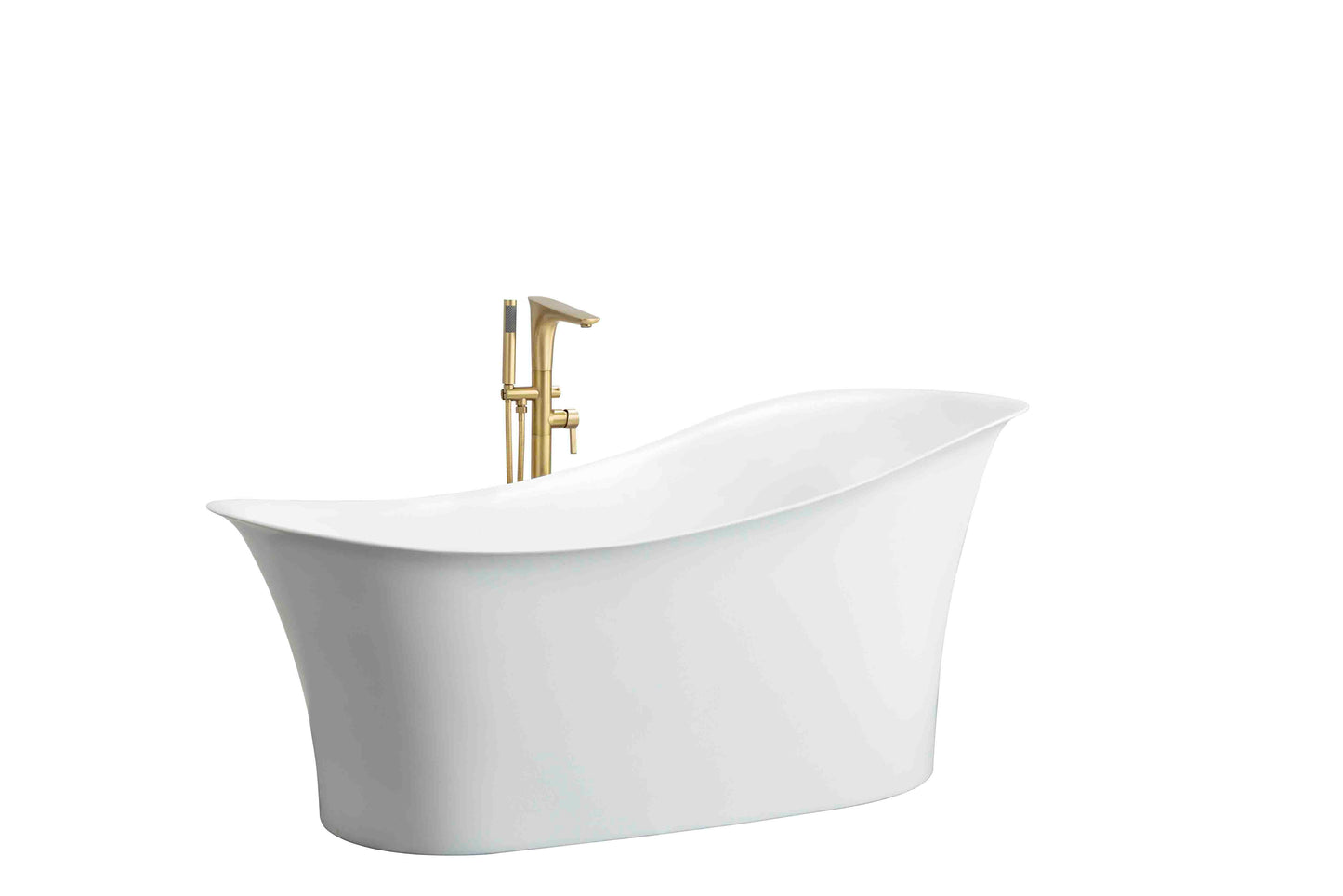 Freestanding Bathtub, White Size: 59×29½×31½ in (1500×750×800mm)