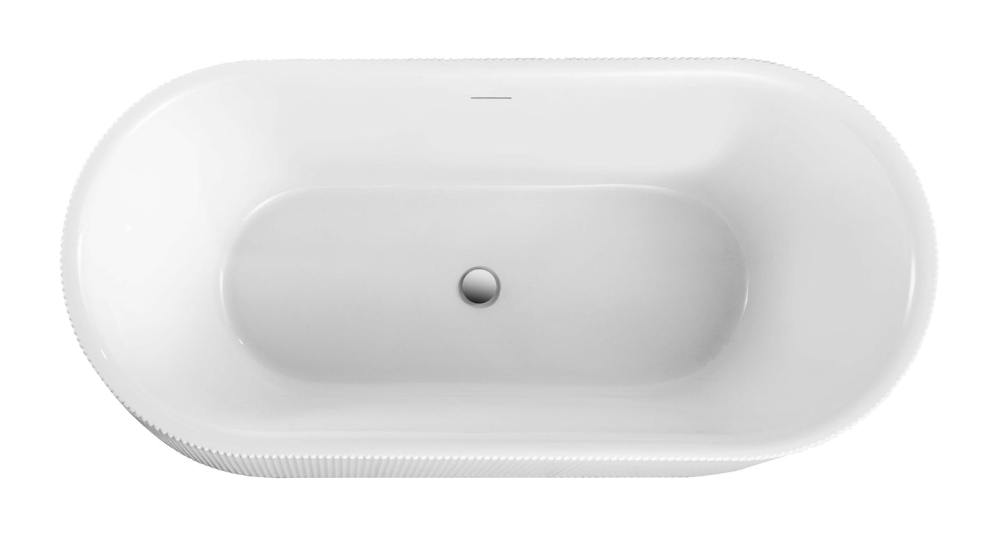 Baignoire autoportante blanc Dimensions : 59×29½×22-4/5 in (1500×750×580mm)