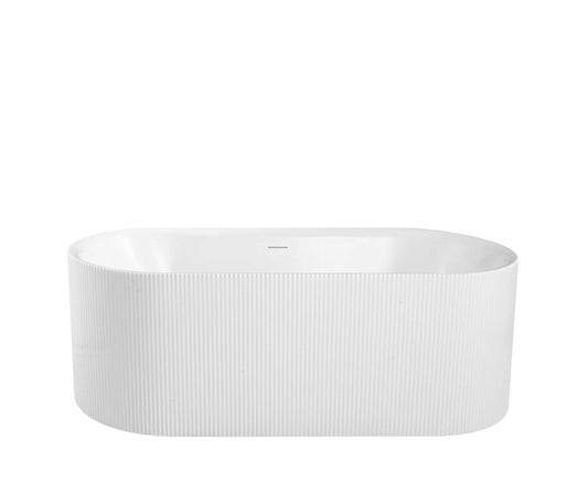 Freestanding Bathtub, White  Size: 59×29½×22-4/5 in (1500×750×580mm)
