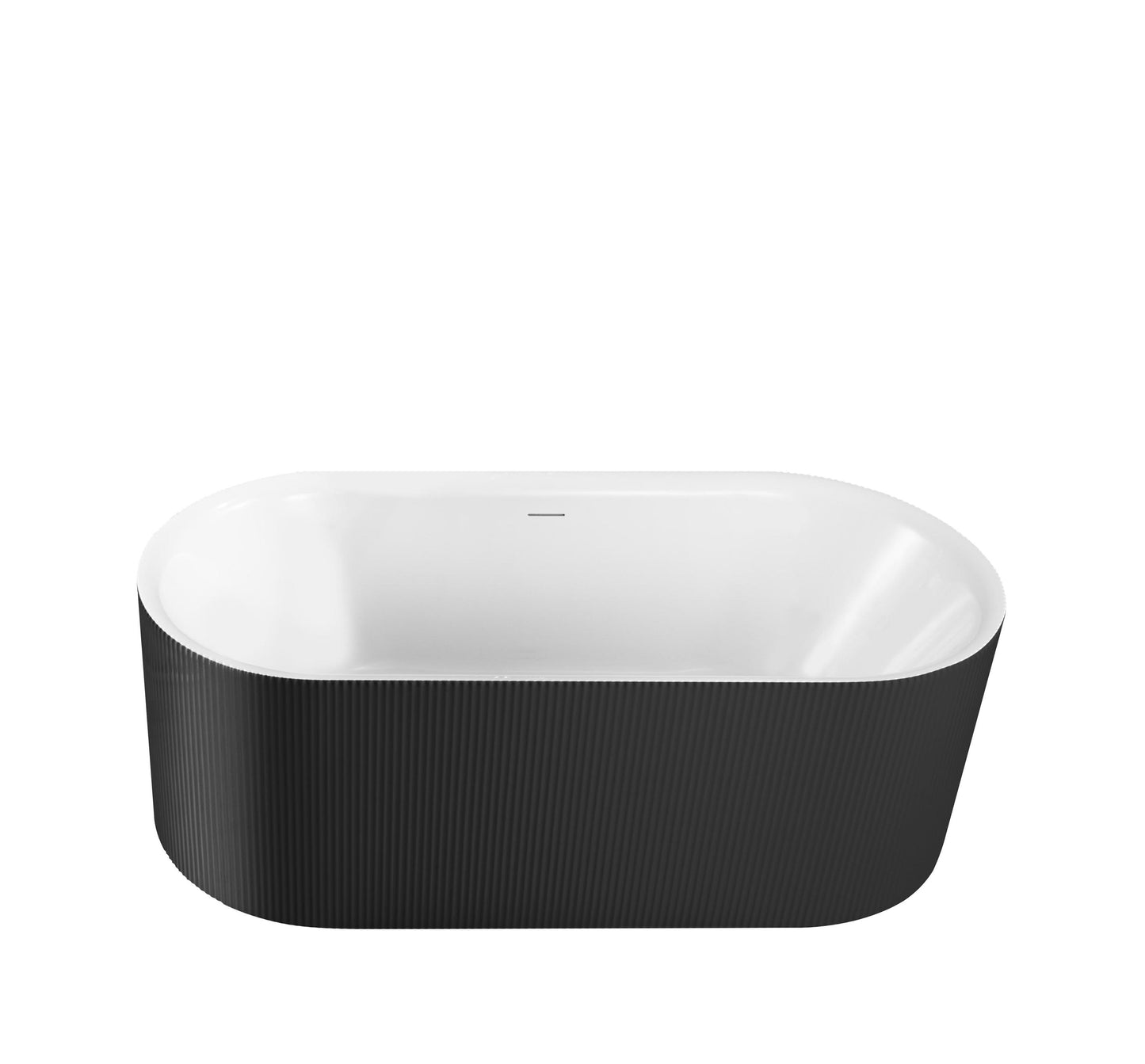 Baignoire autoportante noir mat Dimensions : 67×31½×22-4/5 in (1700×800×580mm)