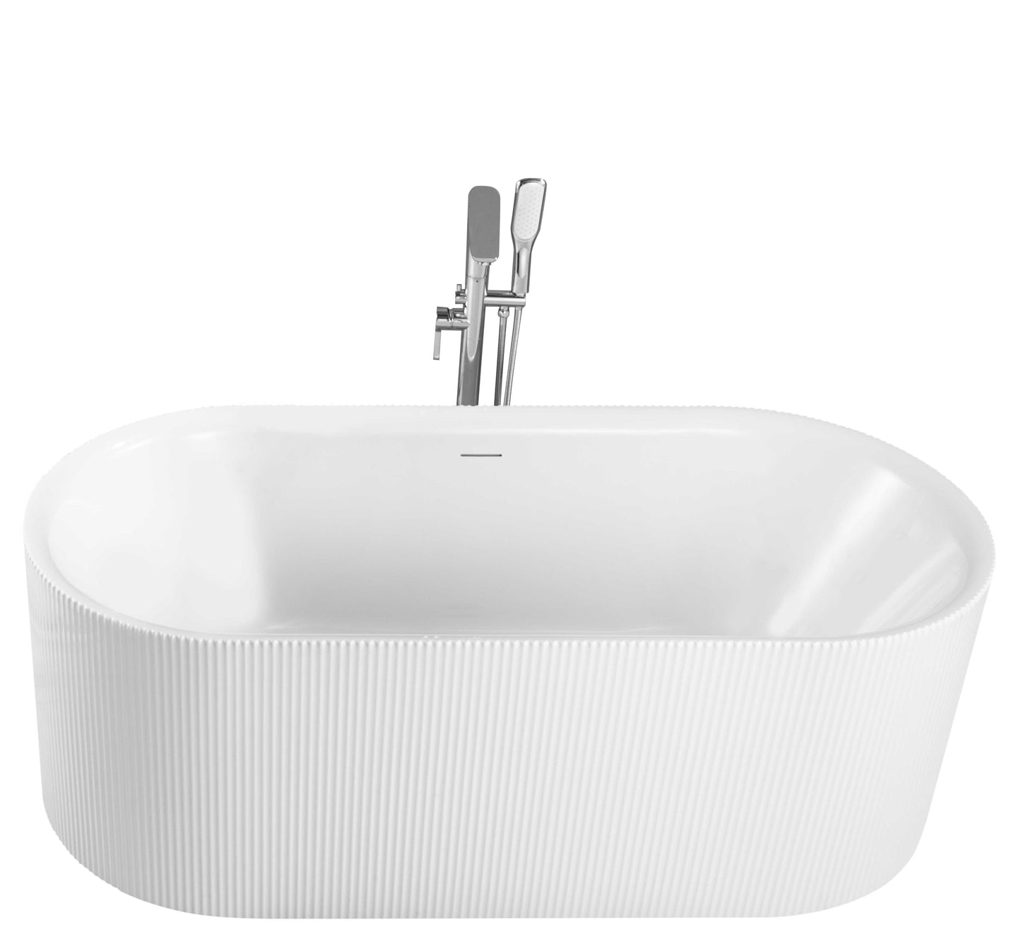 Freestanding Bathtub, White Size: 67×31½×22-4/5 in (1700×800×580mm)