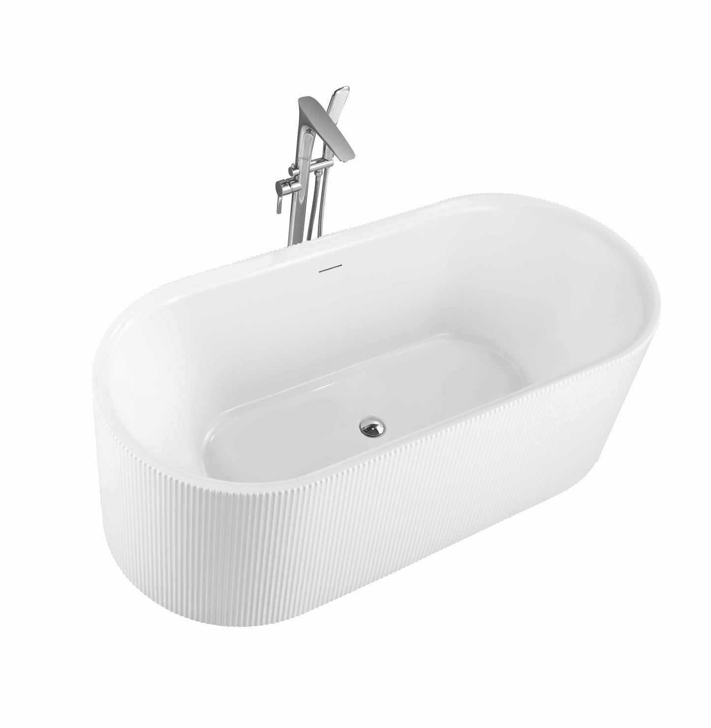 Freestanding Bathtub, White Size: 67×31½×22-4/5 in (1700×800×580mm)