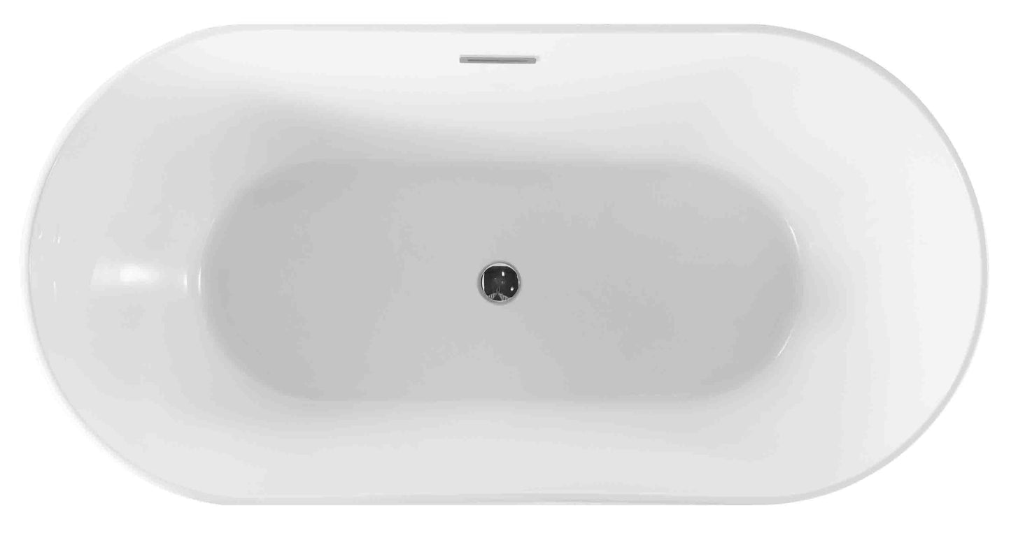 Freestanding Bathtub, White Size: 59×29½×22-4/5 in  (1500×750×580mm)