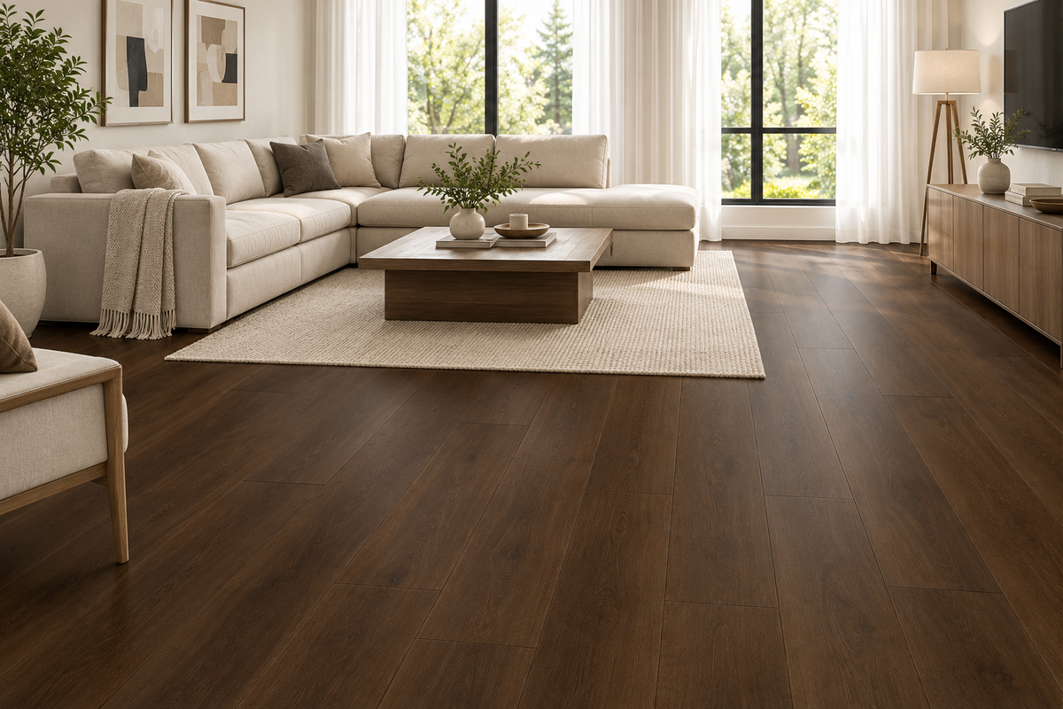 Plancher de  vinyle SPC click 7 mm, 7x60 Collection, disponible en 1 taille, 6 couleurs et 1 finition.