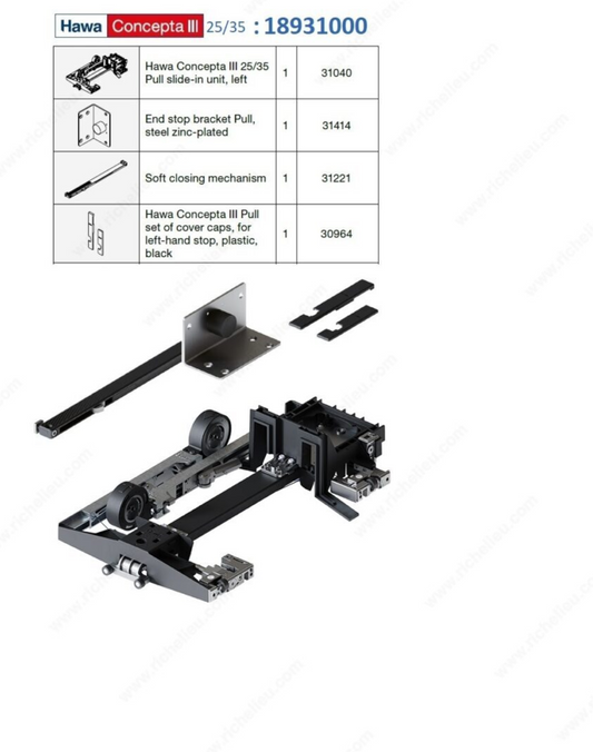 Ensemble coulissant Concepta III 25/35