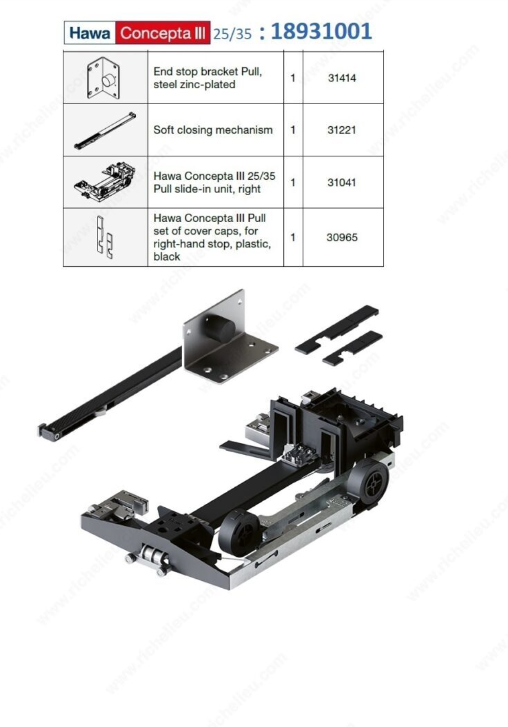 Concepta III 25/35 Slide-In Set Richelieu