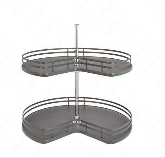 Système à deux tablettes à montage sur poteau Rev-A-Shelf