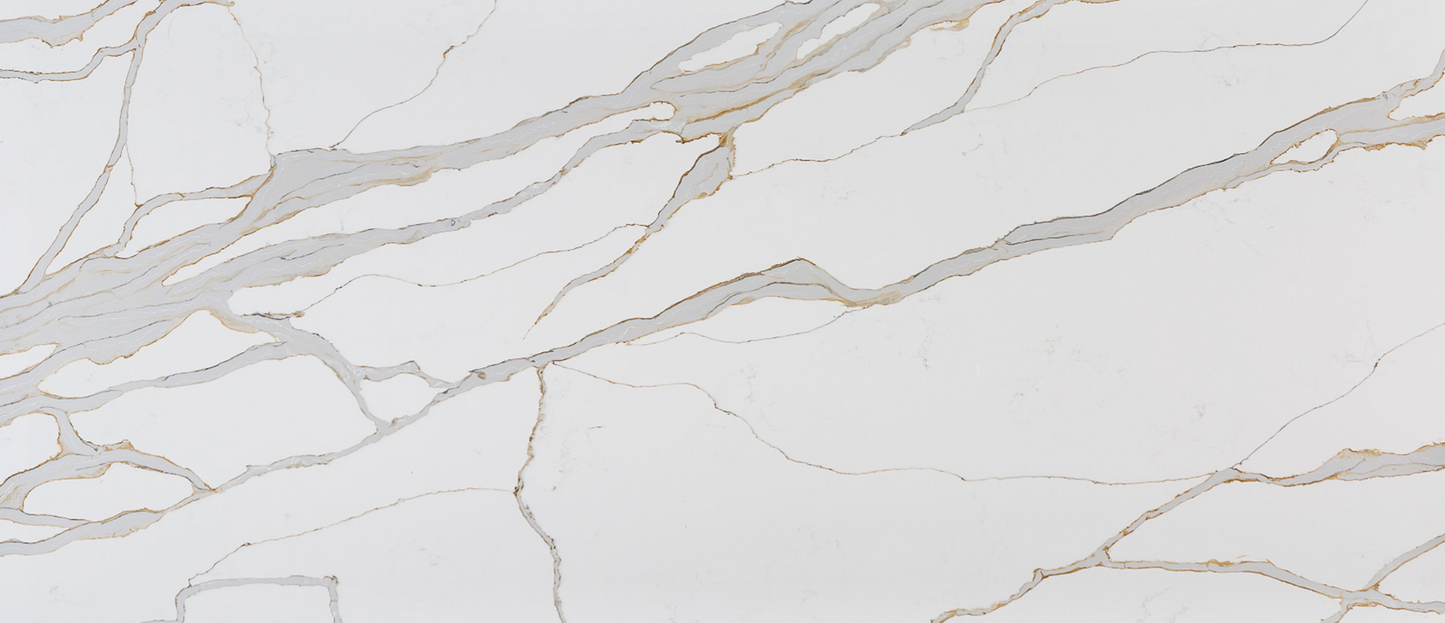 Comptoir en quartz Calacatta Solessio 2-3 cm, 64 x 127 po, MSI