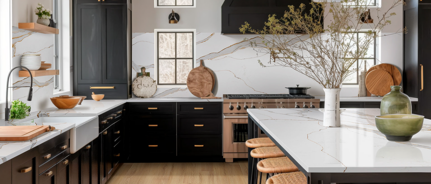 Comptoir en quartz Calacatta Solessio 2-3 cm, 64 x 127 po, MSI