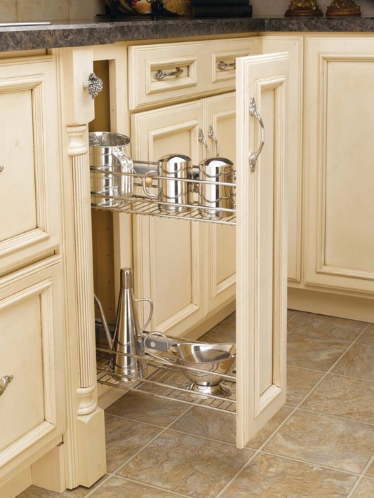 Système de paniers coulissants pour espaces étroits Rev-A-Shelf