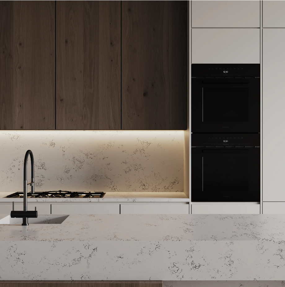 comptoir en Quartz 2 cm - 3 cm TCE 4024 Carrara Bianca 63 x 126 po