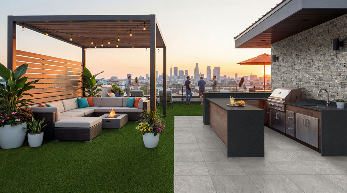 Terrado Collection Ashbury Shadow Stacked Stone Flats