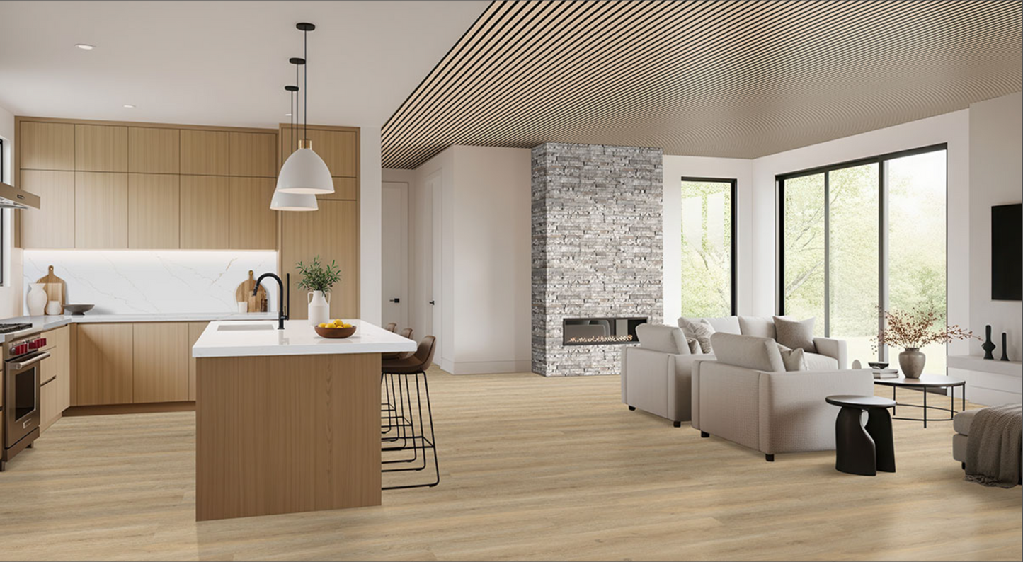 Terrado Collection Danbury White Stacked Stone Flats