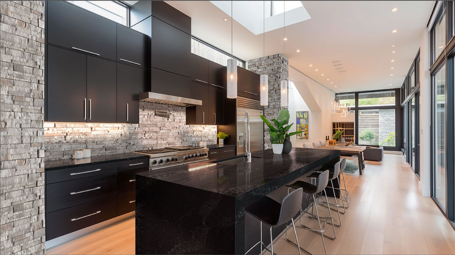 Terrado Collection Danbury White Stacked Stone Flats