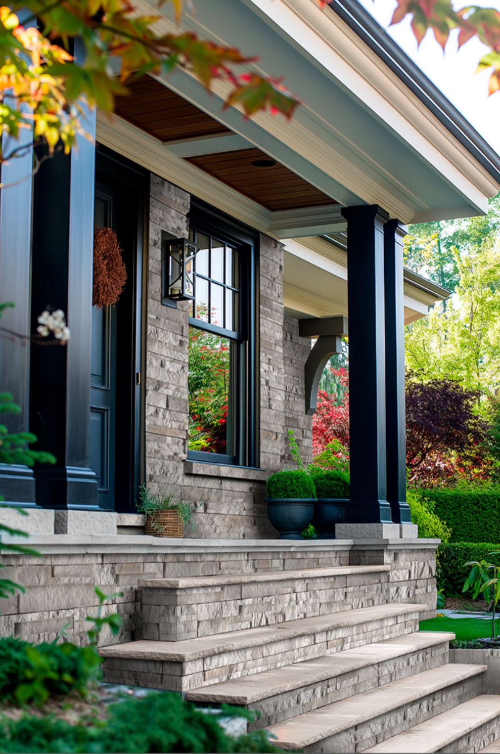 Terrado Collection Danbury White Stacked Stone Flats