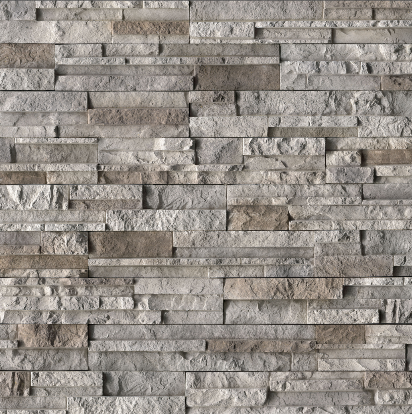 La pierre empilée Terrado Collection Knoxville Gray (panneaux plats)