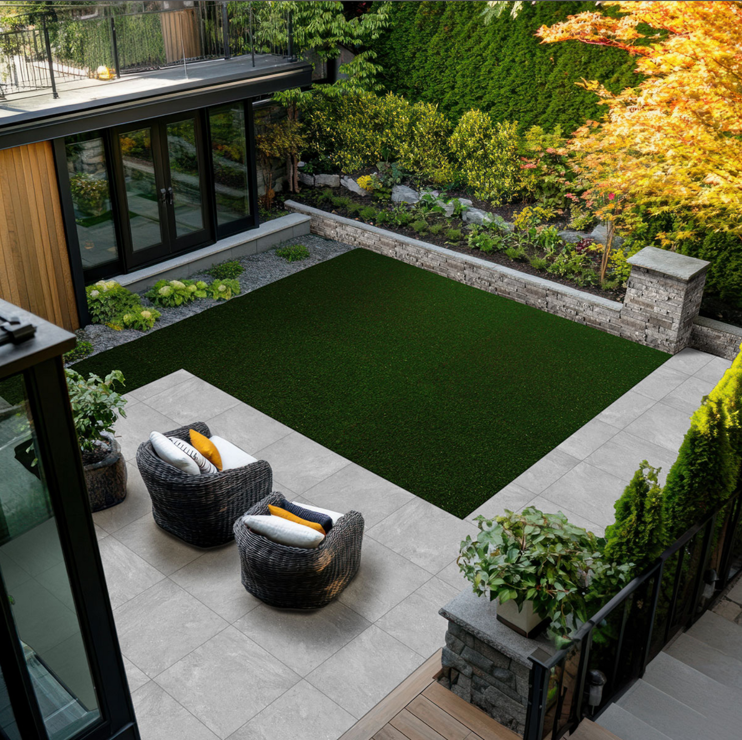 La pierre empilée Terrado Collection Knoxville Gray (panneaux plats)