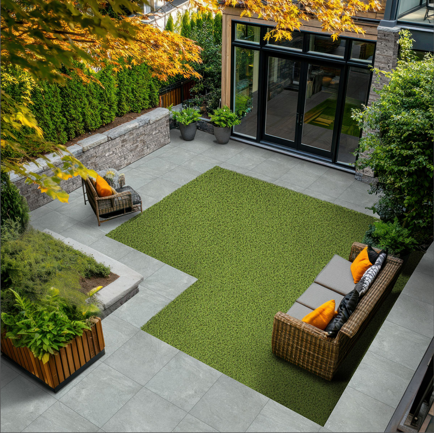 La pierre empilée Terrado Collection Knoxville Gray (panneaux plats)