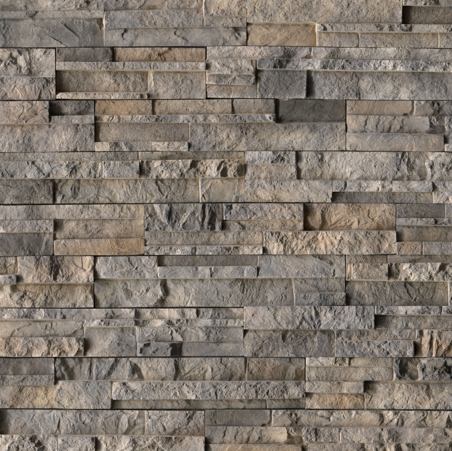 La pierre empilée Terrado Collection Rockford Multi (5,4pi²–panneaux plats)