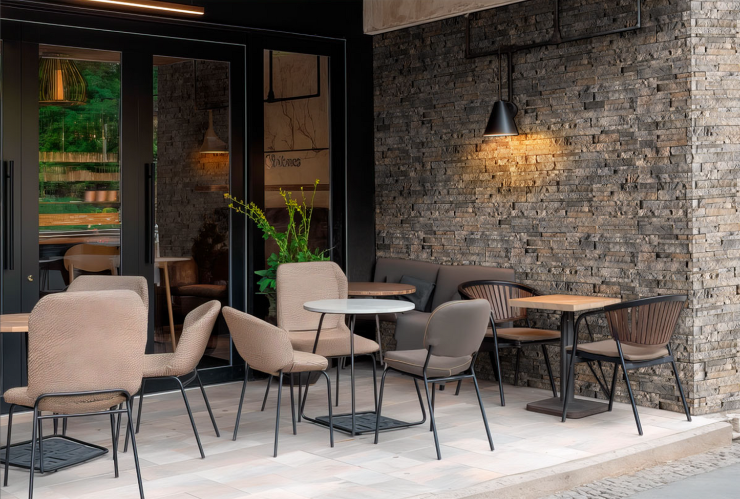 La pierre empilée Terrado Collection Rockford Multi (5,4pi²–panneaux plats)
