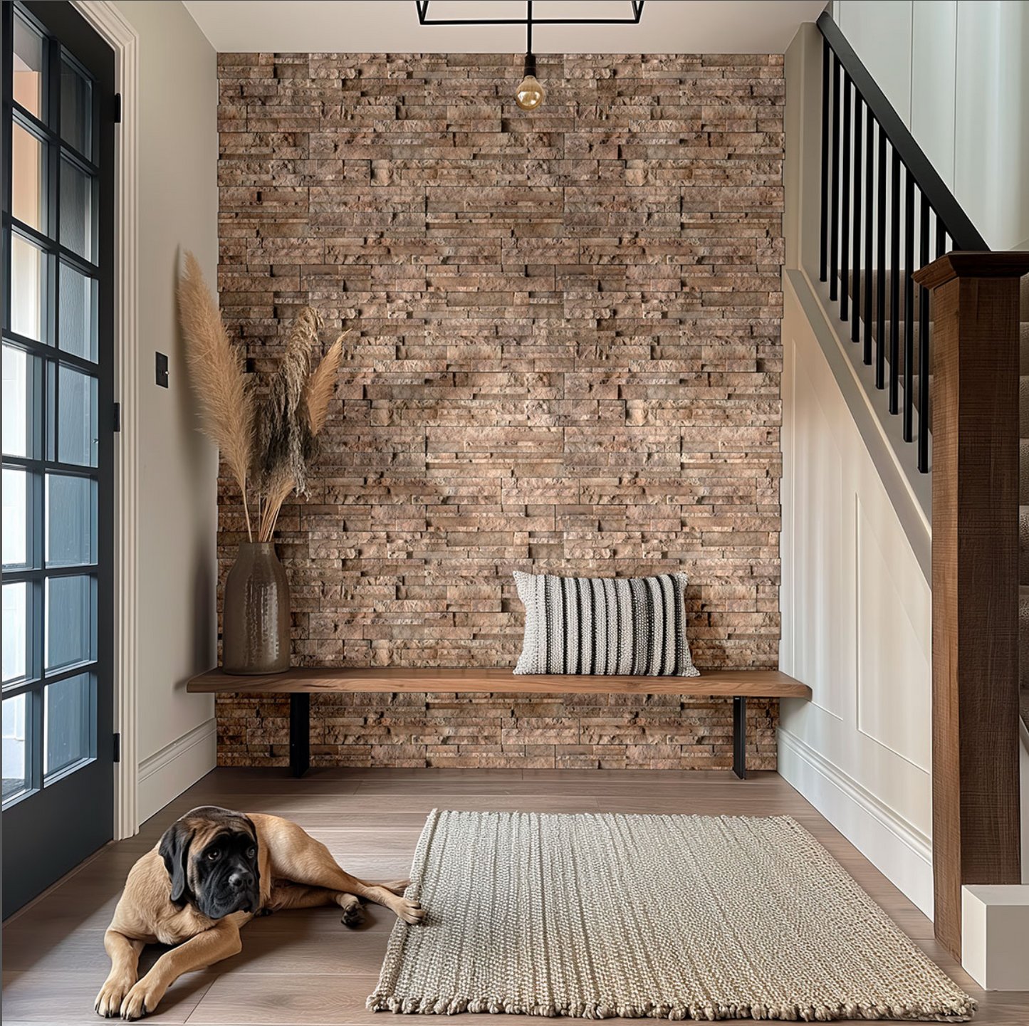 La pierre empilée Terrado Collection Woodville Rustic (panneaux plats)