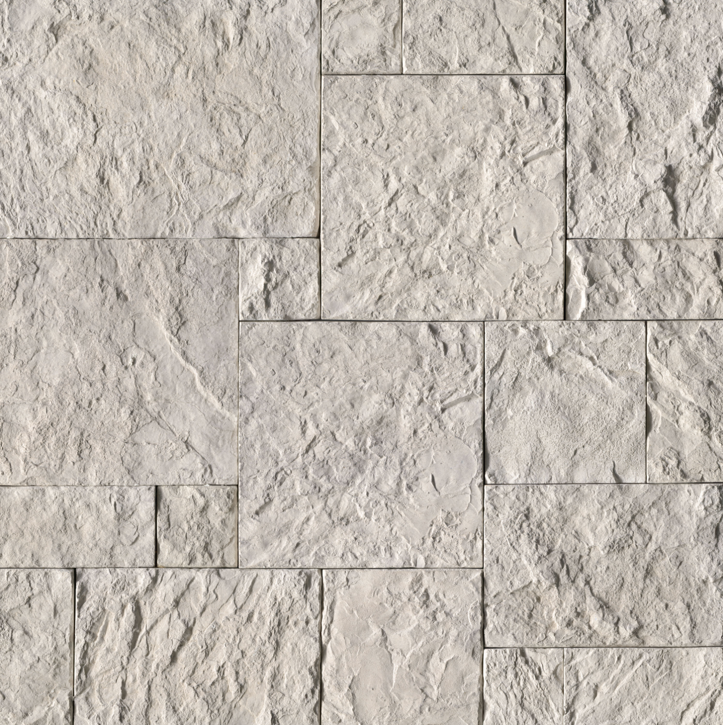 La pierre empilée Terrado Collection Cottonwood White  (panneaux plats)