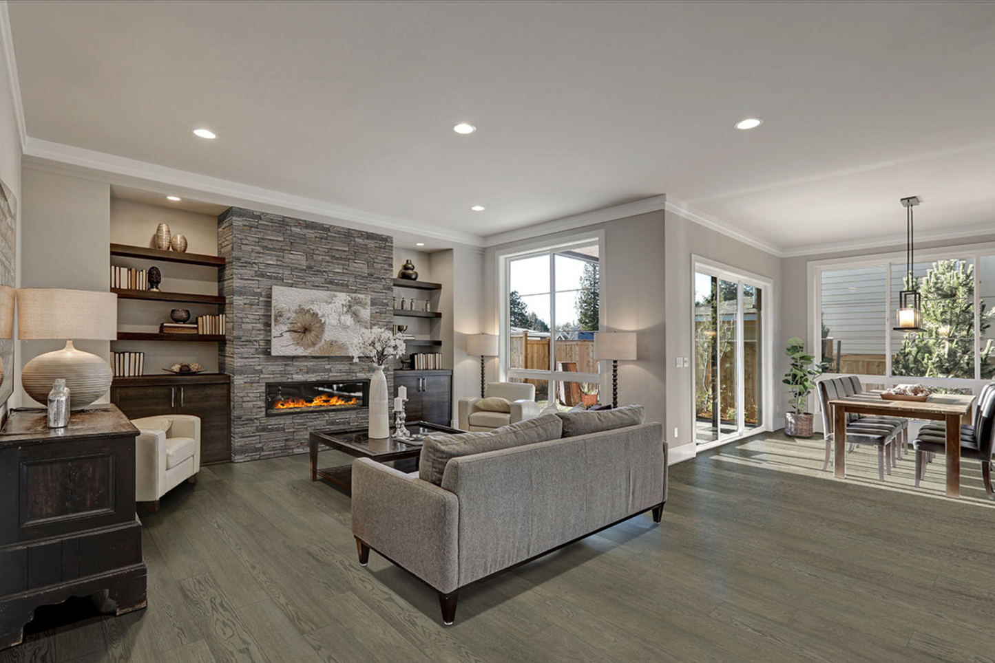 Terrado Collection Denali Gray Stacked Stone Flats