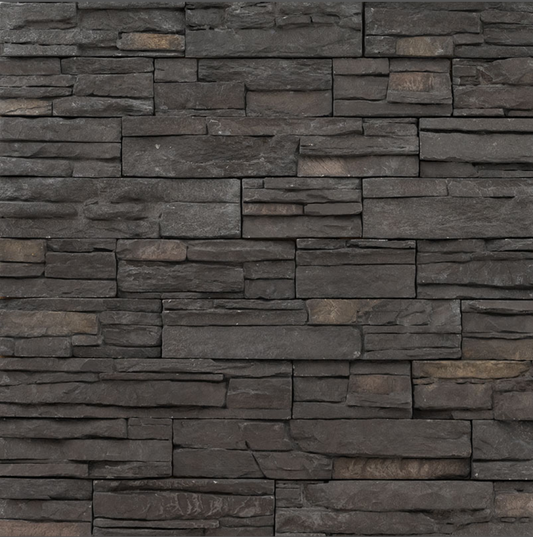 Terrado Collection Denali Anthracite Stacked Stone Flats