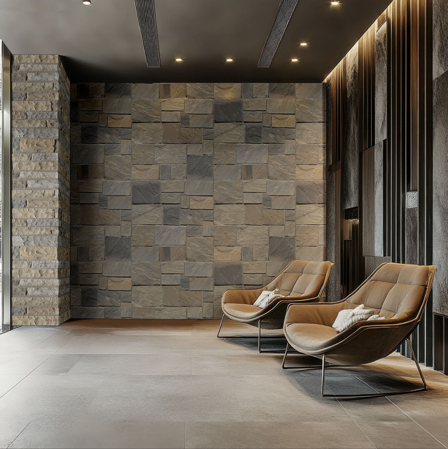 Rockmount Stone Veneers Collection Durham Fall Ledgestone (modules plats)