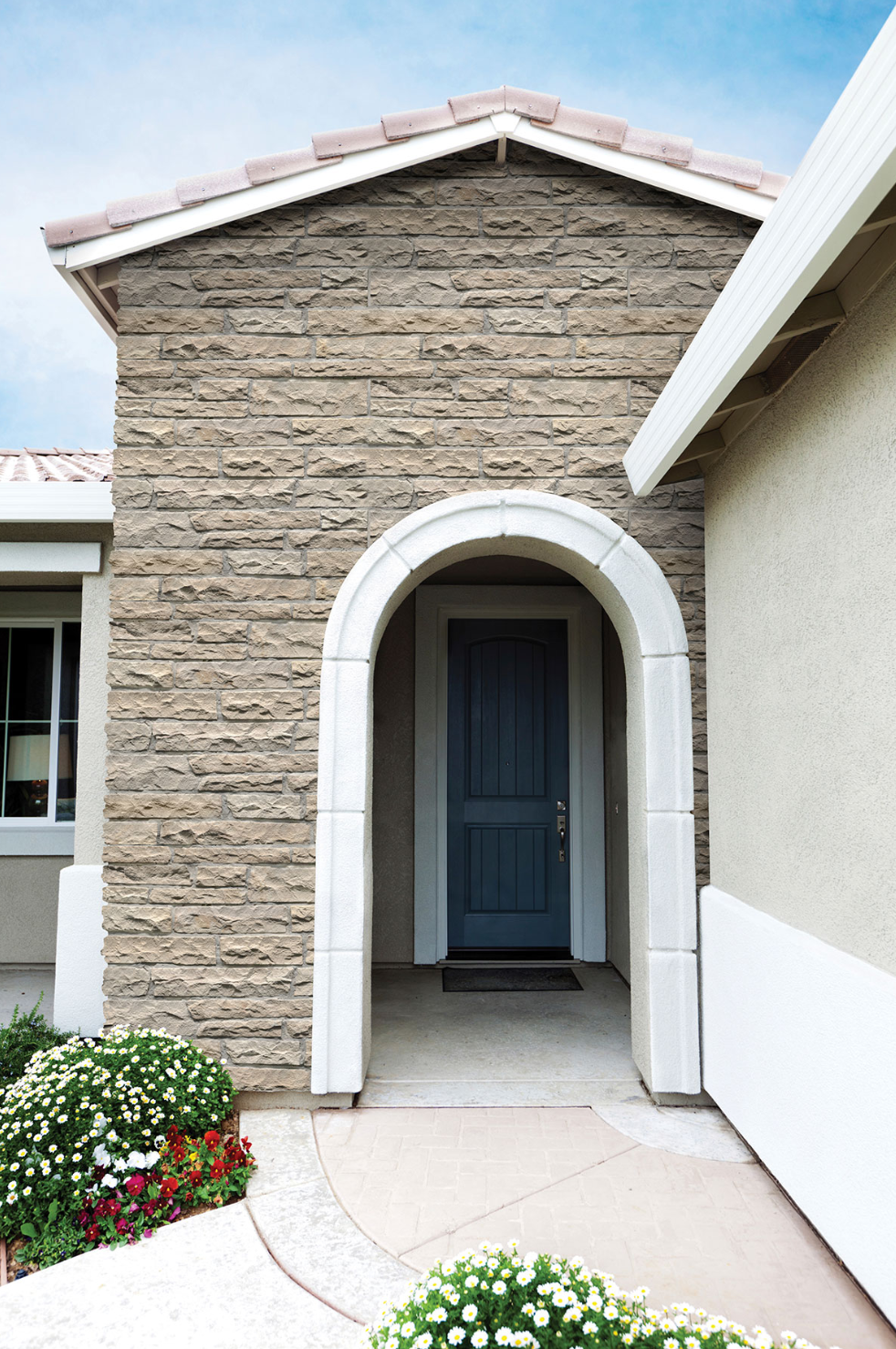 Rockmount Stone Veneers Collection Fossil Rustic Ledgestone (modules plats)