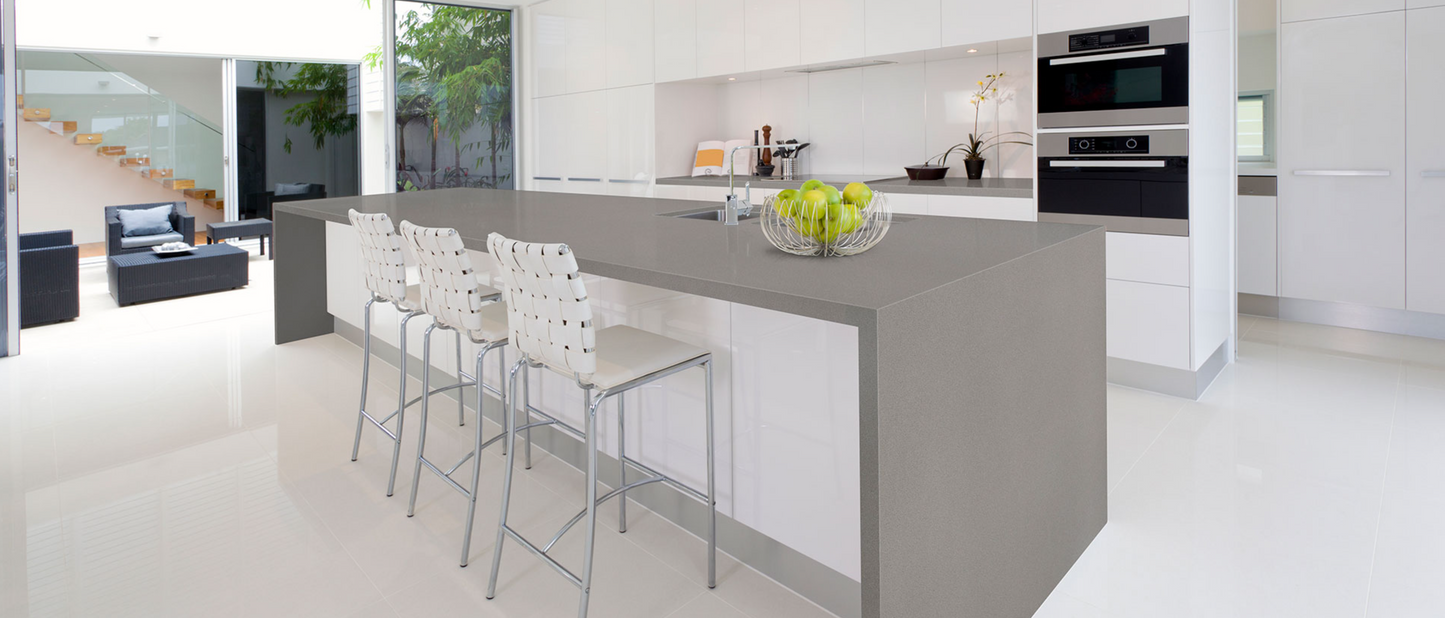 comptoir en quartz 2 cm - 3 cm Macabo Gray MSI