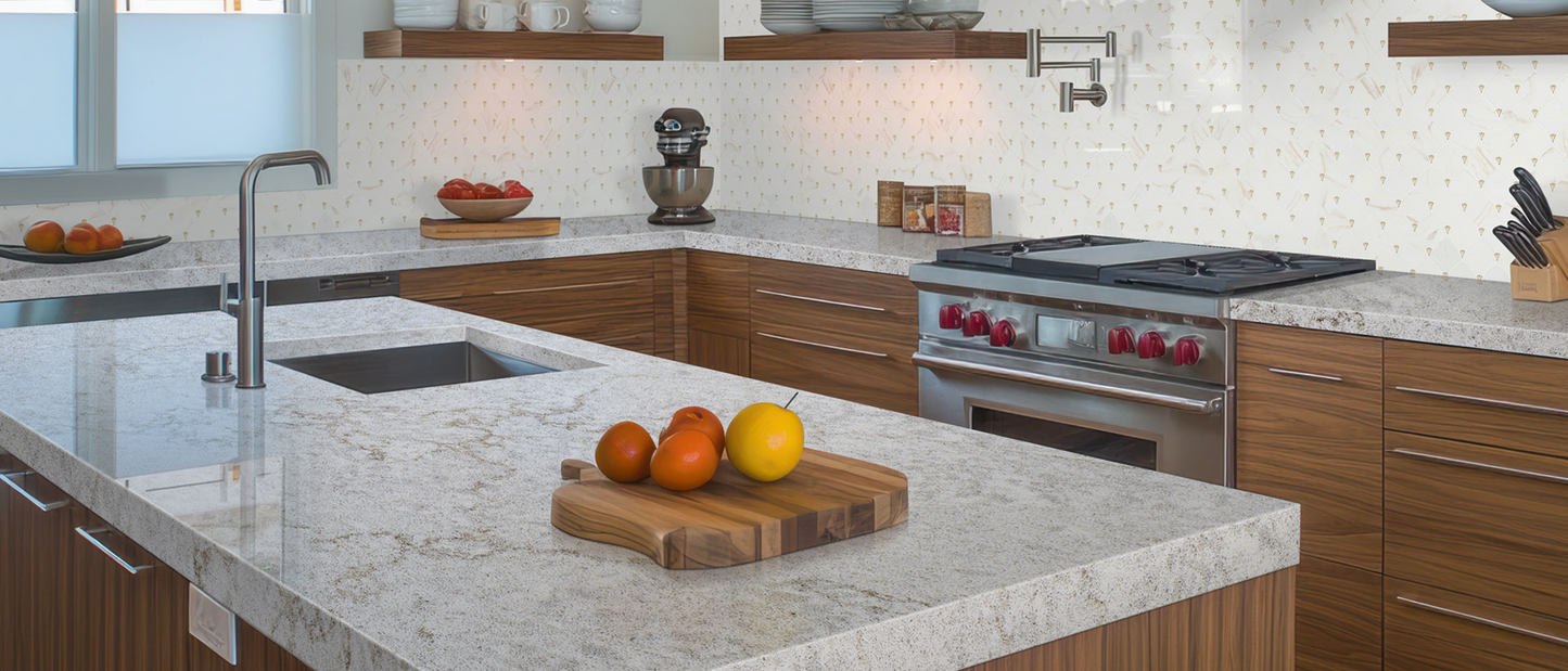 Countertop Quartz 2cm - 3cm Gray Lagoon MSI