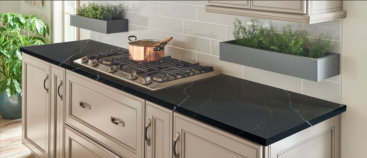 Countertop Quartz 2cm - 3cm Marquina Midnight MSI