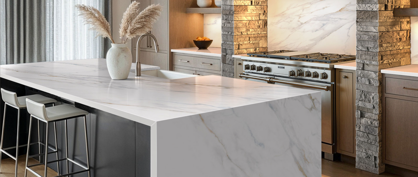 Countertop Quartz 2cm  Calacatta Lapiza MSI