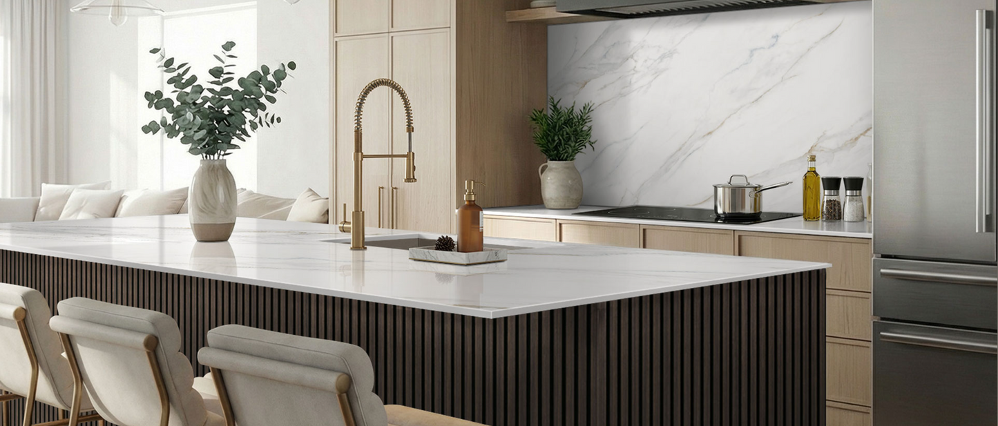 Countertop Quartz 2cm  Calacatta Lapiza MSI