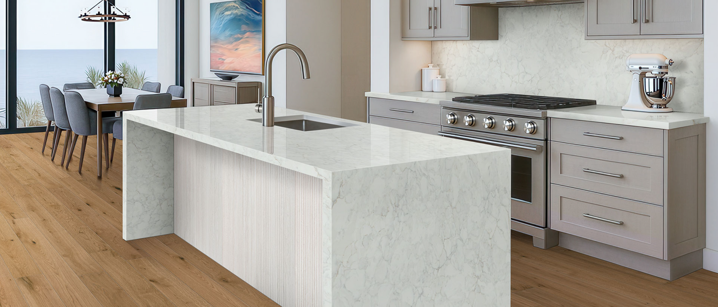 Countertop Quartz 2cm - 3cm Calacatta Fioressa MSI