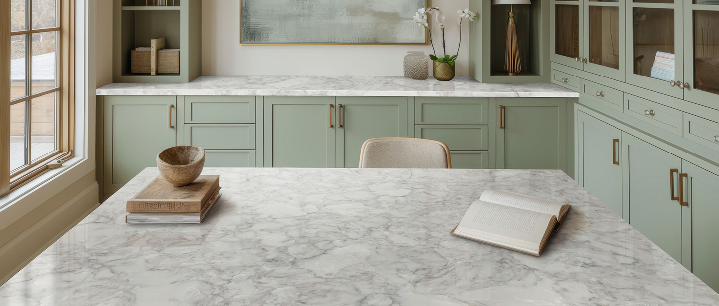 Countertop Quartz 2cm - 3 cm Calacatta Ocellio MSI