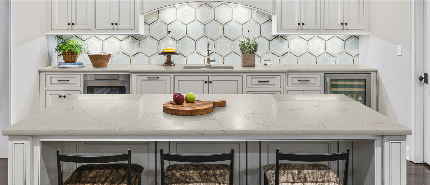 Countertop Quartz 2cm - 3cm Calacatta Valentin MSI