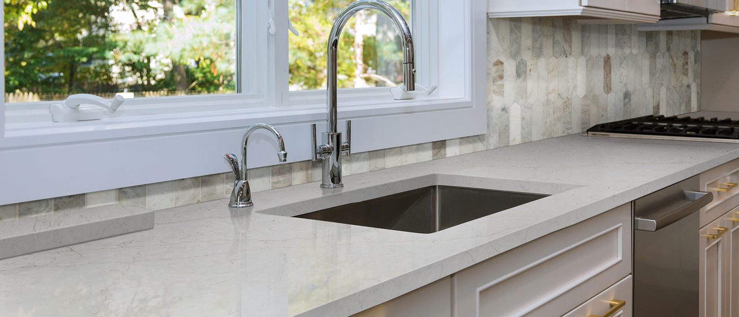 Countertop Quartz 2cm - 3cm Calacatta Karmelo MSI