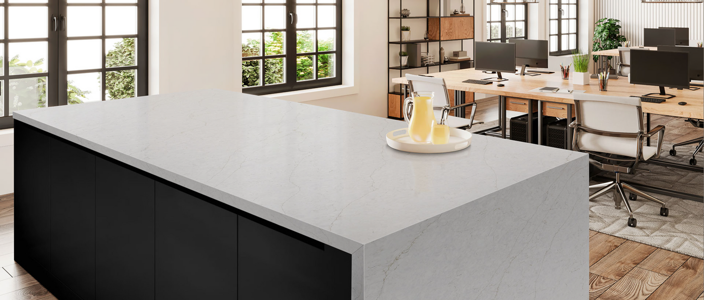 Countertop Quartz 2cm - 3cm Calacatta Karmelo MSI