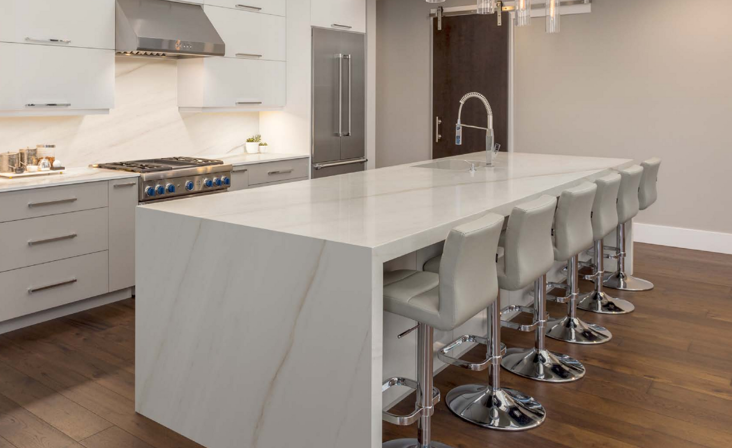 Porcelain Slab Techlam - Bianco Lasa 12mm